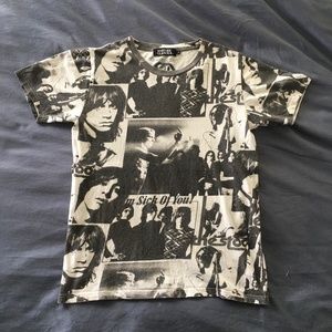 *Hysteric Glamour* The Stooges black & white graphic punk rock band shirt, small